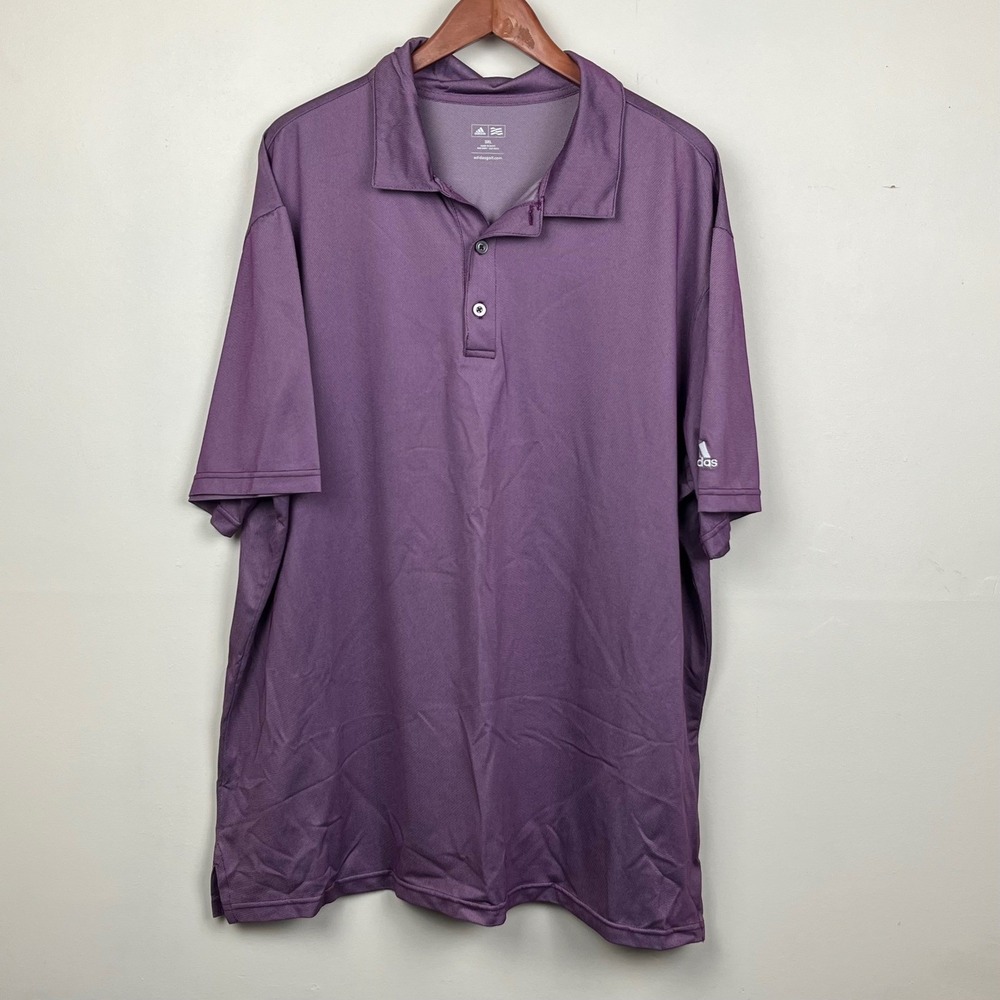 Adidas Golf Polo Shirt 3XL Purple Athleisure Gorpcore Performance Men Golf Prep